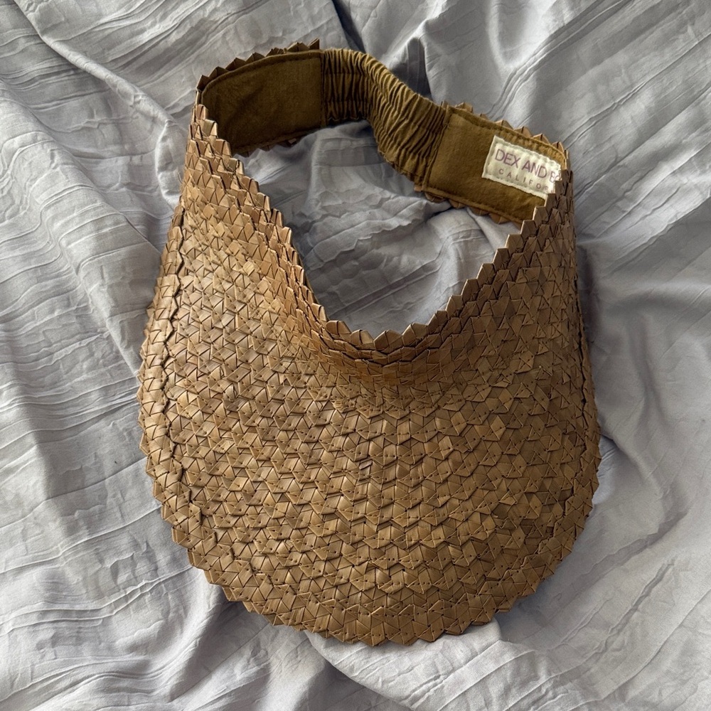 Brown Woven Straw Visor